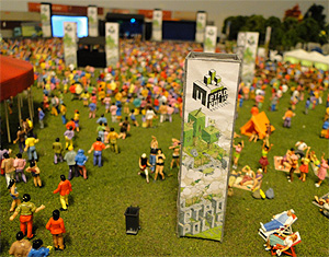 metropolis festival verlichting worker thinker stage miniatuur rotterdam