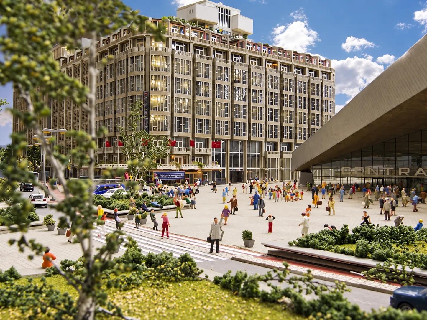 Een miniatuur van de Rotterdamse binnenstad bij Miniworld